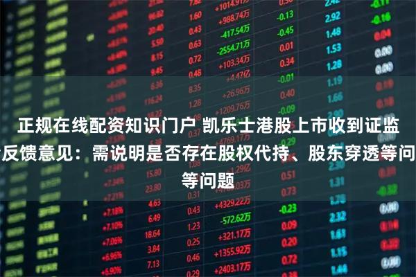 正规在线配资知识门户 凯乐士港股上市收到证监会反馈意见：需说明是否存在股权代持、股东穿透等问题